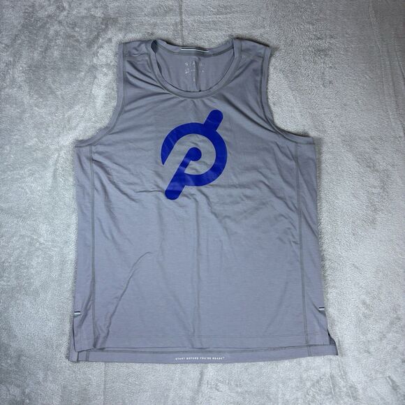 Peloton X Fourlaps Running Tank Top Multicolor Gray Workout Men’s Size XL - Picture 1 of 6